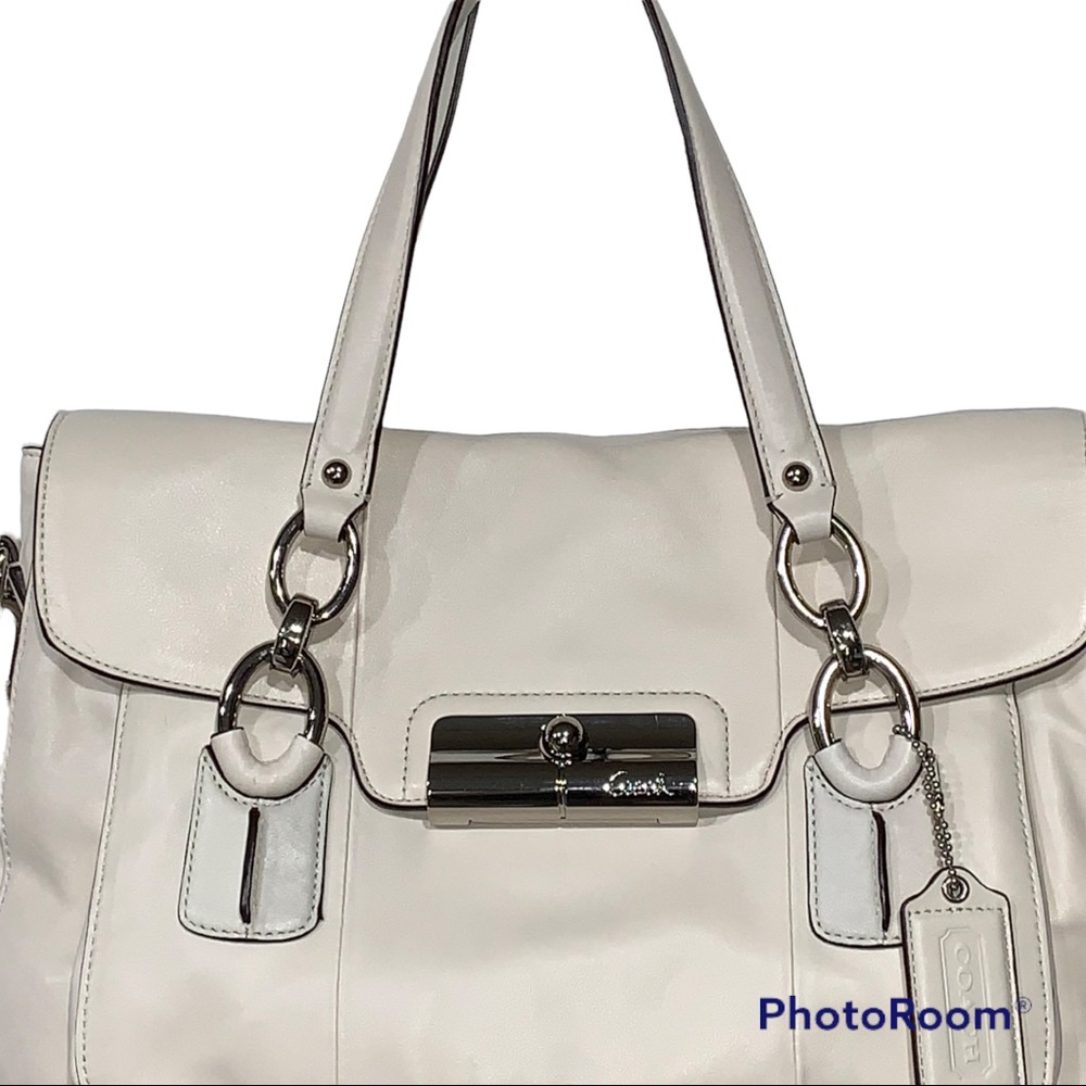 Coach Kristen Satchel Bag Classic Quiet Luxury Timeless Design Bone - Picture 3 of 15